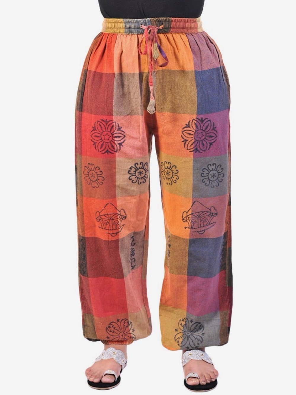 The Collection Royal Cotton Harem Pants Boho Festival Hippie Joggers - Picture 5 of 6